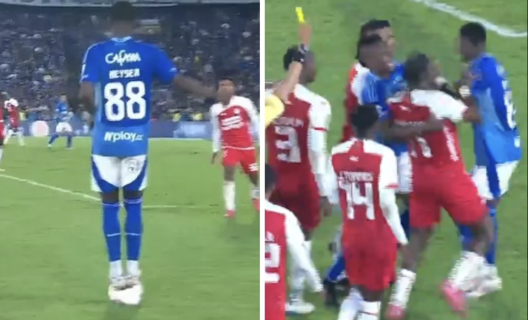 Falcao regañó a Neyser Villarreal por pararse en la pelota: esto le dijo